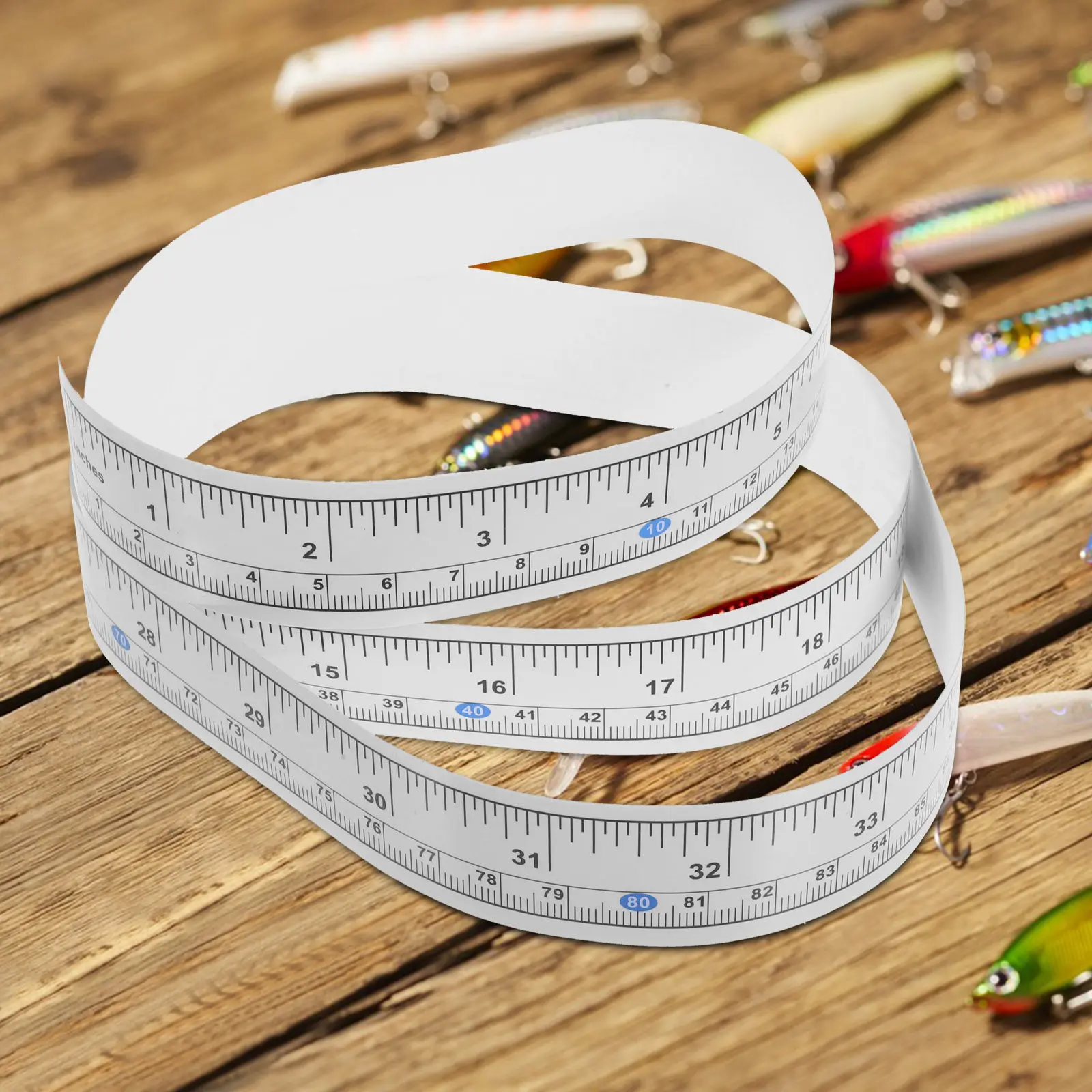 4 Pcs Fish Measuring Tape Convenient Ruler Sticker Measurer Fishing Boat Adhesive Device