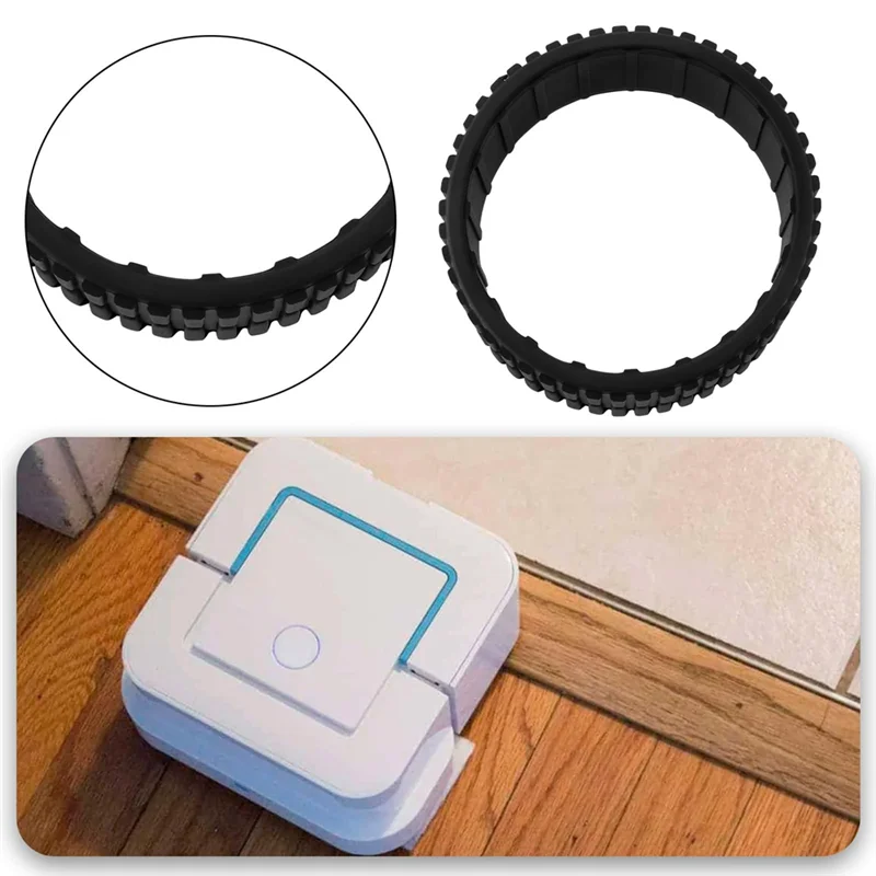 

MAKE-2 Pack Replacement Rubber Tires For Cleaning Robot For Irobot Braava Jet 240 241 244 Compatible With Mint 4200 Robotic