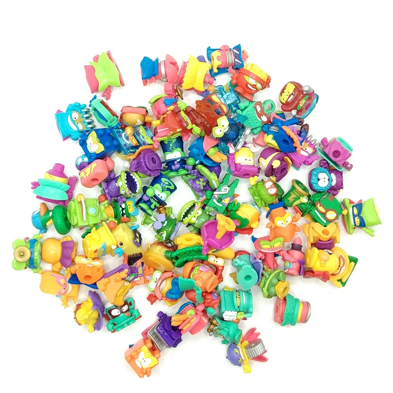 10-200pcs Superzings Superthings Anime Dolls Playing Animal Garbage Doll 3CM Rubber Model Action Figures Toy Kids Boys Gift