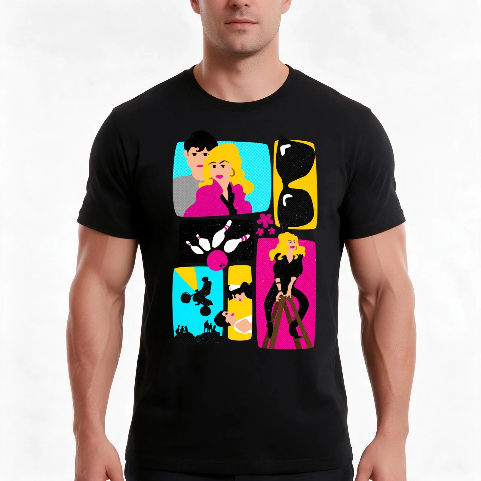 GREASE 2 T-Shirt, Summer Casual Cotton Tee, Oversized Streetwear Tops, Vintage Graphic Print, Loose Fit Short Sleeve