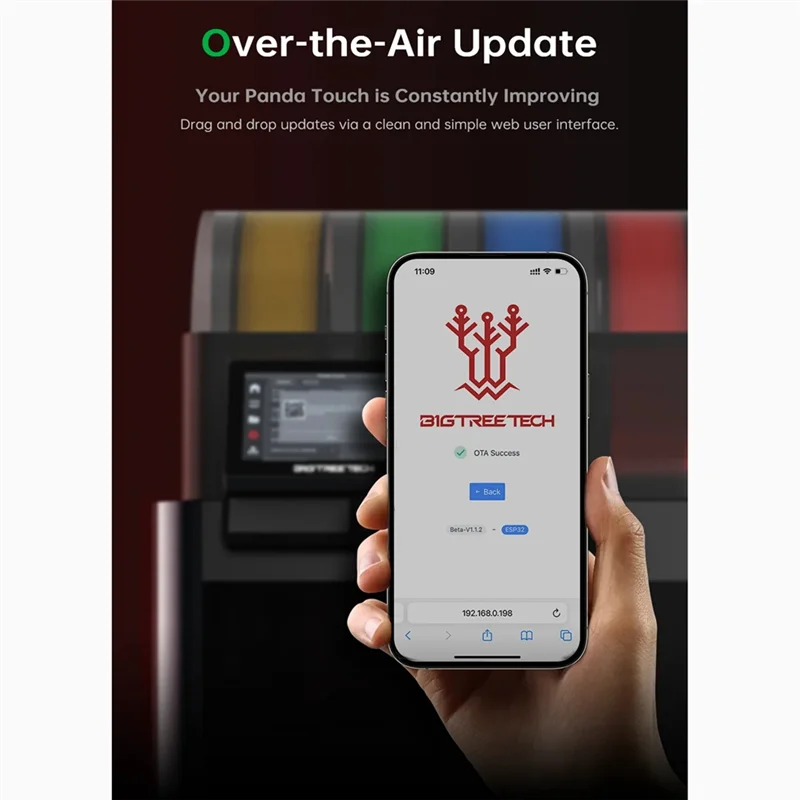 Smart-BIGTREETECH Panda Touch pantalla táctil Wifi de 5 pulgadas para Bambulab P1P P1S pantalla Klipper de Control multiimpresora