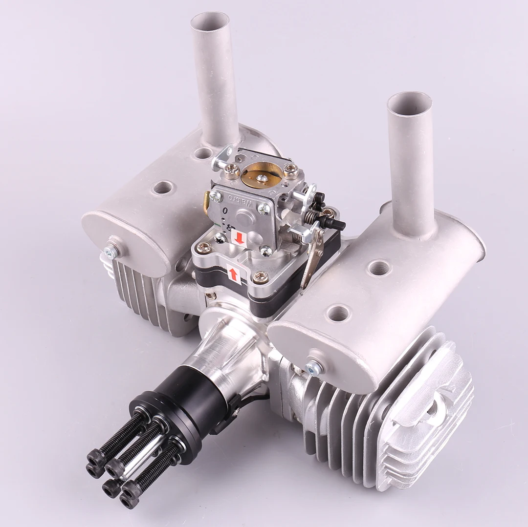 VVRC RCGF 120cc Twin Cylinder Petrol/Gasoline Engine Dual Cylinder with Muffler/Igniton/Spark Plug for RC Model Airplane