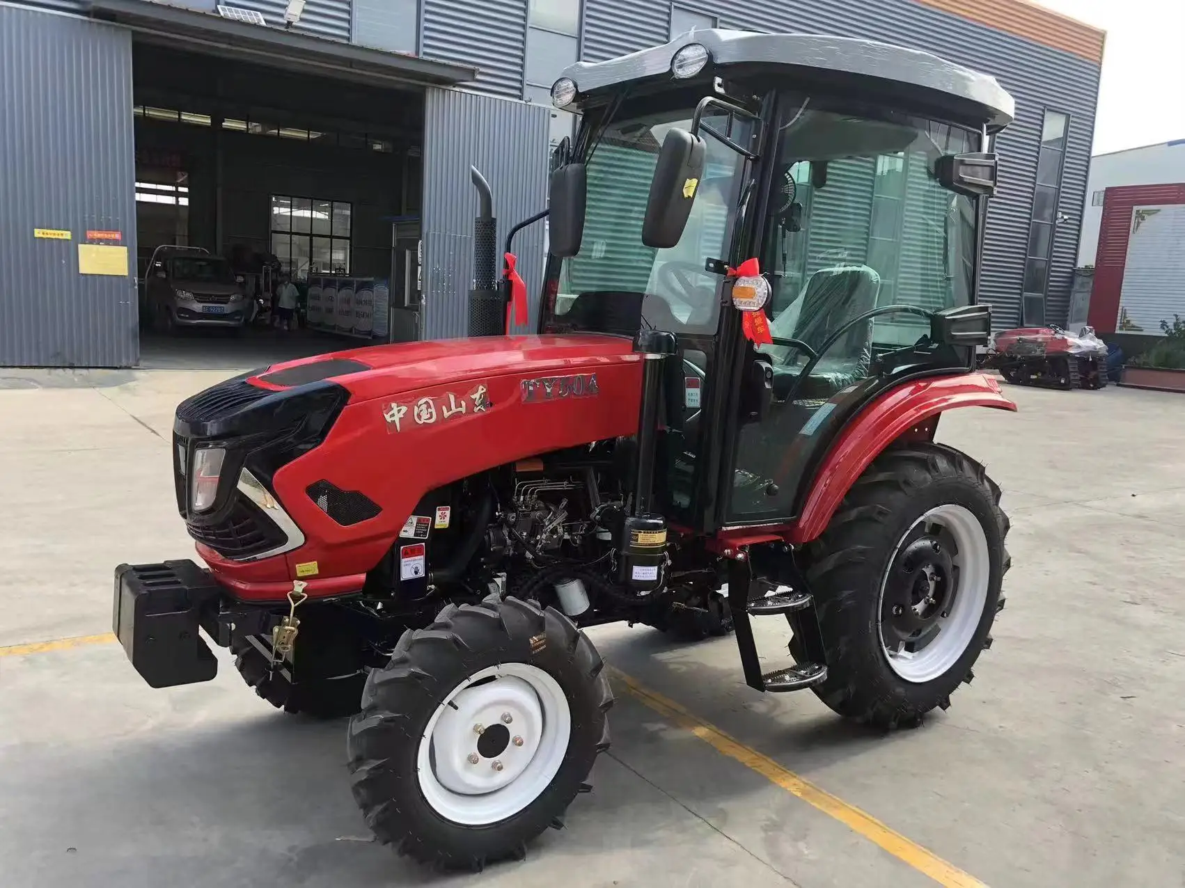 80HP 4x4 Diesel Engine Wheel Tractor Mini Tractor Trailer for Garden Farm Use 4WD Including Pump Gearbox Available for Sale