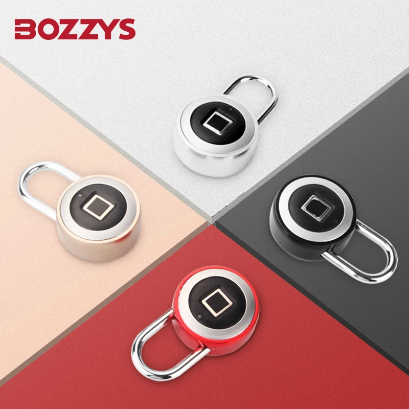 Smart Fingerprint Padlock IP68 Waterproof 0.5s Unlock 20 Fingerprints USB Rechargeable for Travel Toolbox Storage Silver