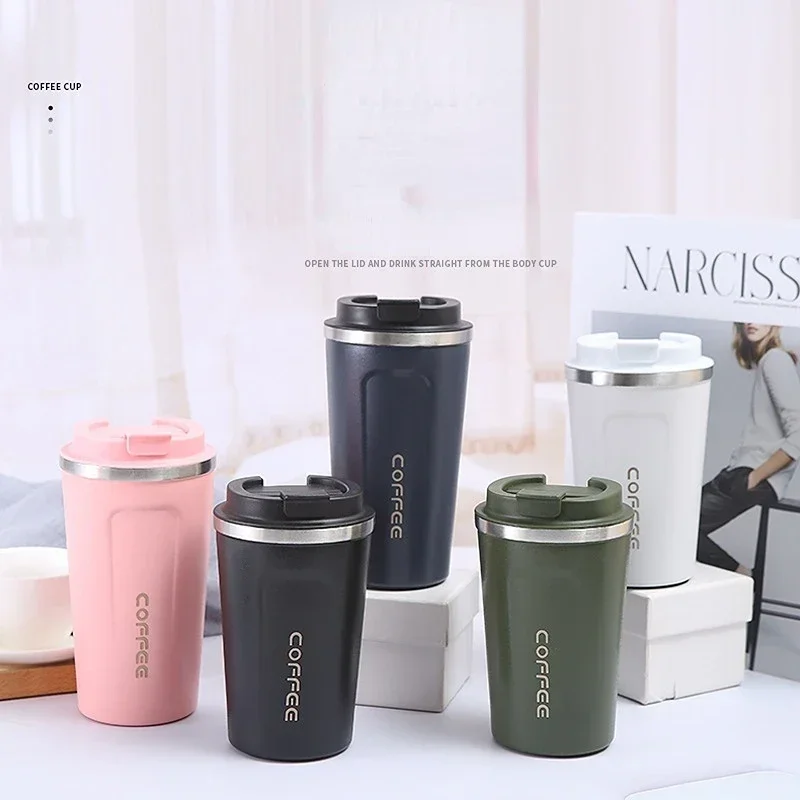 

Stainless Steel Coffee Cup 380/510ML Thermos Mug Leak-Proof Thermos Travel Thermal Vacuum Flask Insulated Cup Water Bottle