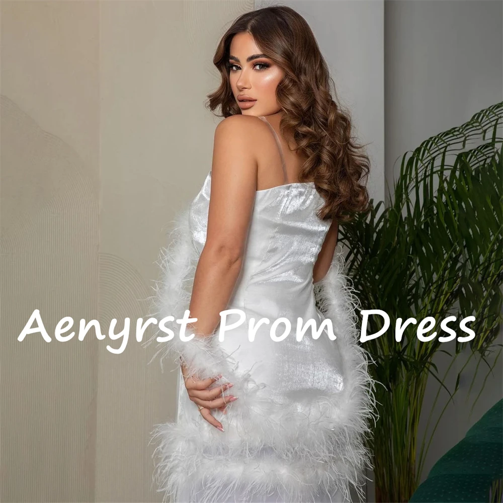 Aenyrst-Mulheres elegantes penas de pescoço no barco vestidos de baile, vestidos de noite retos, comprimento do tornozelo, mulheres comemoram vestido, vestido longo