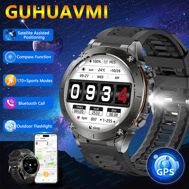 New Smart Watch Man Sport GPS Track Watches Swimming waterproof 730mAh Custom Dial Call 24-hour health Smartwatch 2025 Gift Men