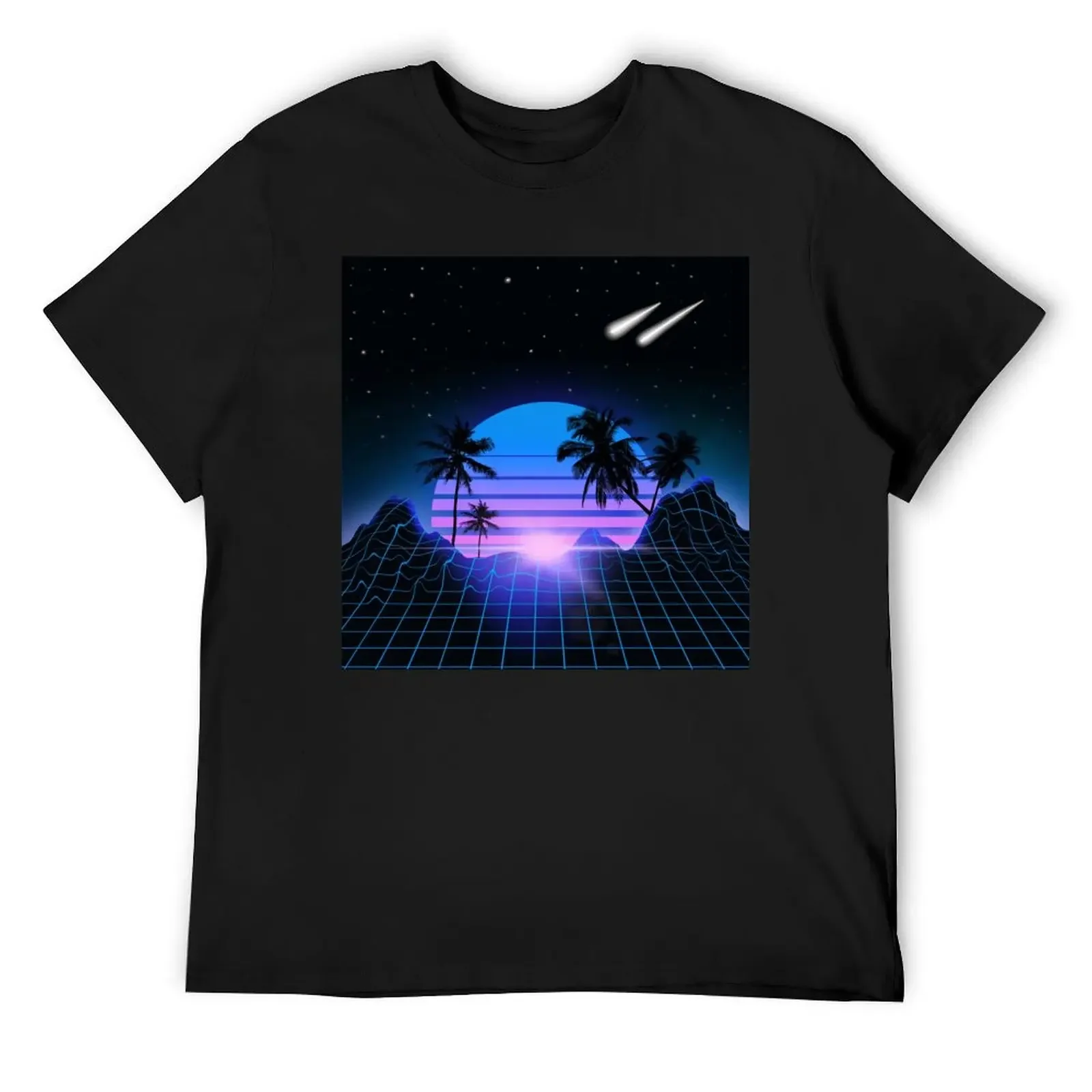 

RETROWAVE LANDSCAPE T-Shirt vintage graphic tee vintage clothes anime clothes mens t shirt graphic
