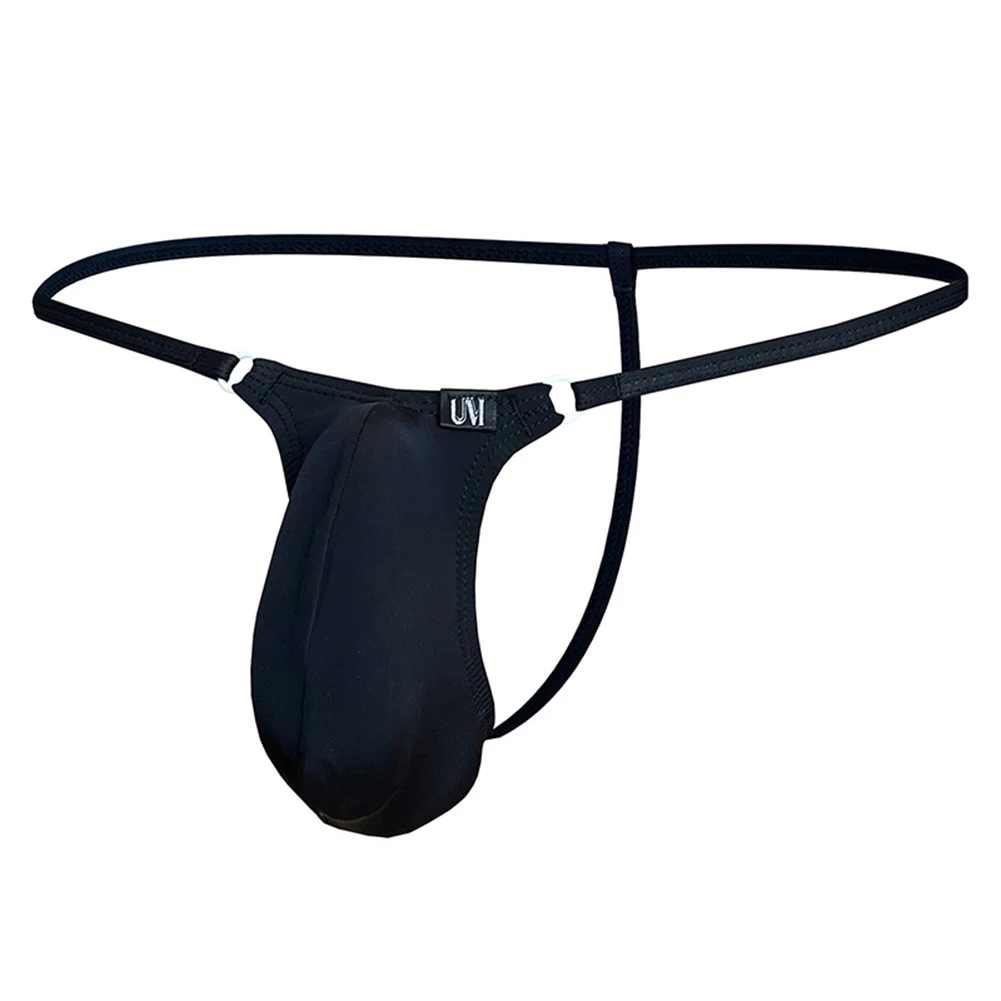 

Sexy String Bikini Men Ice Silk Jockstrap Panties G-String Thong Pouch T-Back Underwear Elastic Low Rise Briefs Stretch Thongs