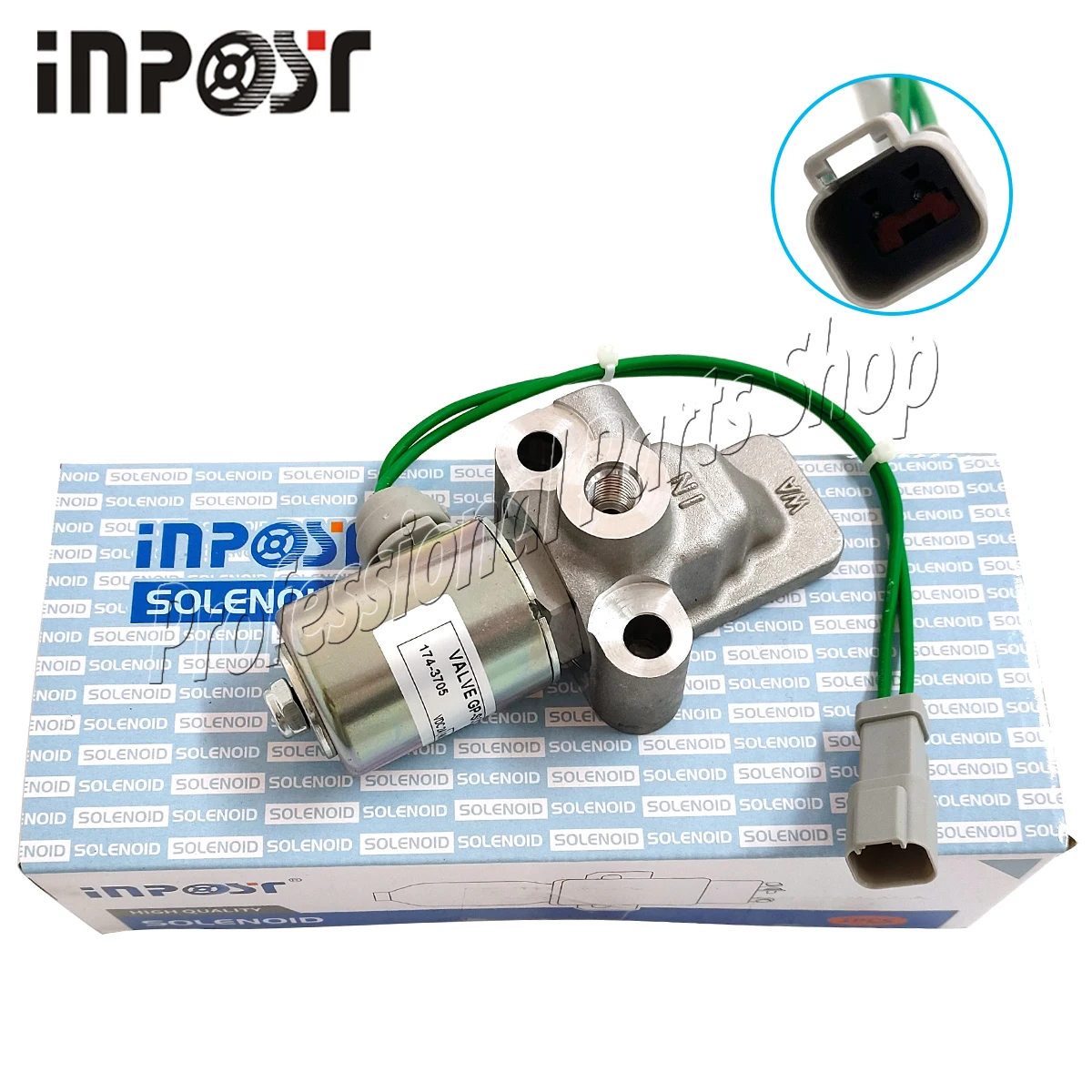 New Solenoid Valve Assembly 174-3705 24V For Caterpillar CAT 120H 135H 140H 160H 160K 163H 120K 143H