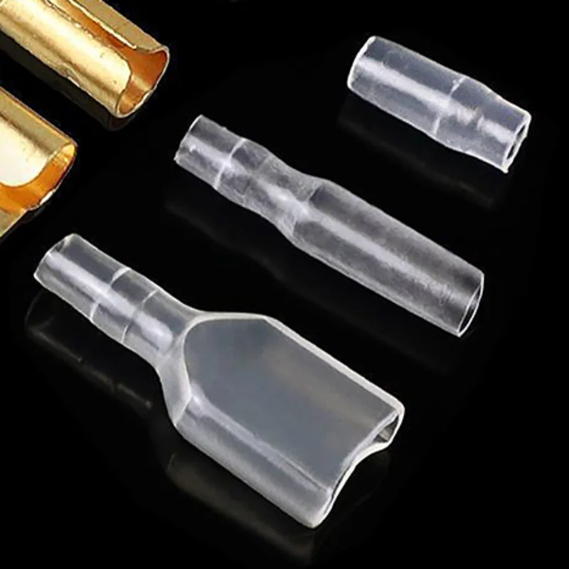 60PCS Car Electrical Wire Connector Diameter 4mm Female Male And Case Cold Press Terminal 1in2out  Crimp Terminal