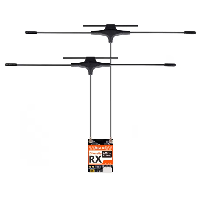 HGLRC ELRS Gemini Dual‑Band Receiver 2.4GHz 915MHz TCXO True Diversity For RC FPV Long Range Racing Model Accessories