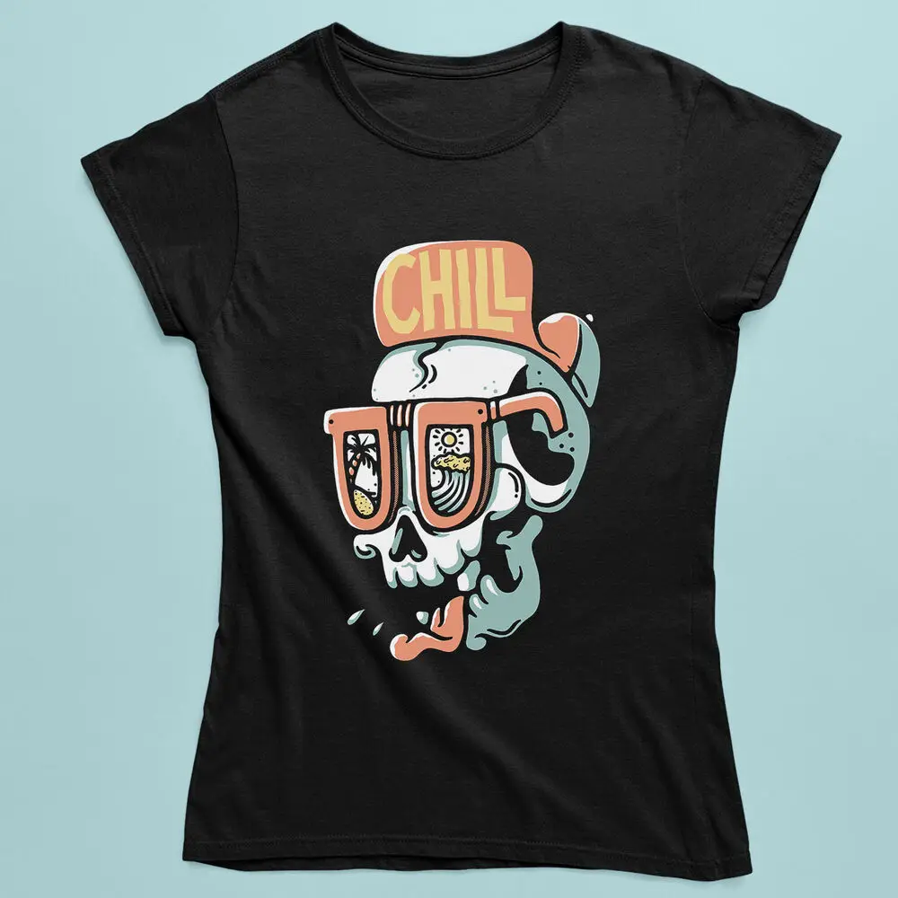 Camiseta gráfica Chill Skeleton – Cool Relaxed Skull - Camiseta para hombre y mujer