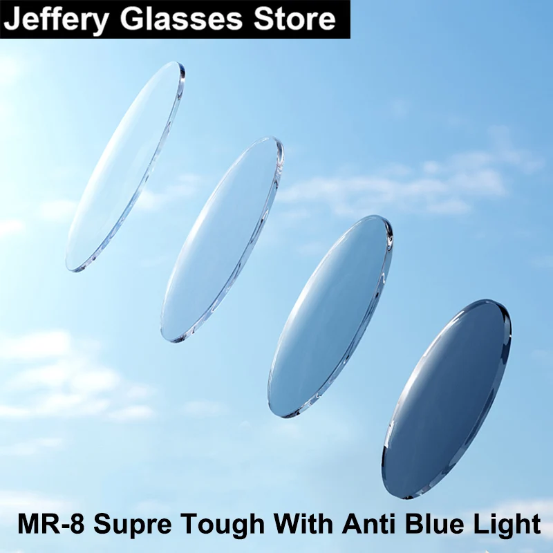 

Photochromic Optical Lens MR-8 Super Tough Prescription Lens 1.61 1.67 1.74 Anti-blue Light Aspheric Thin Glasses Frame Lenses