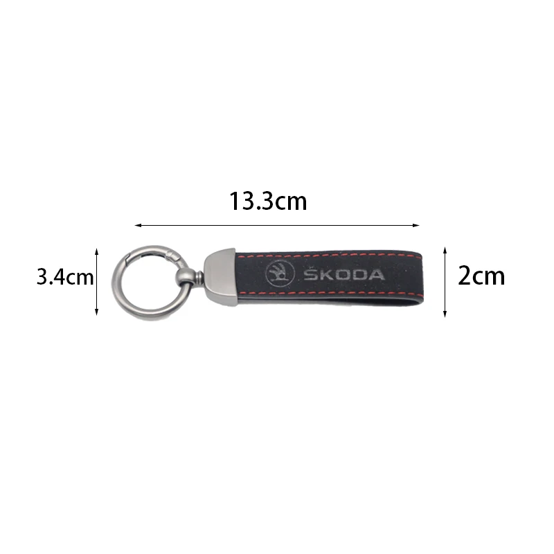 Luxury Leather Car Keychain Auto Logo Keyring Accessories Women Men Gifts For Skoda Yeti VRIS Octavia a5 a7 Karoq Kamiq Fabia