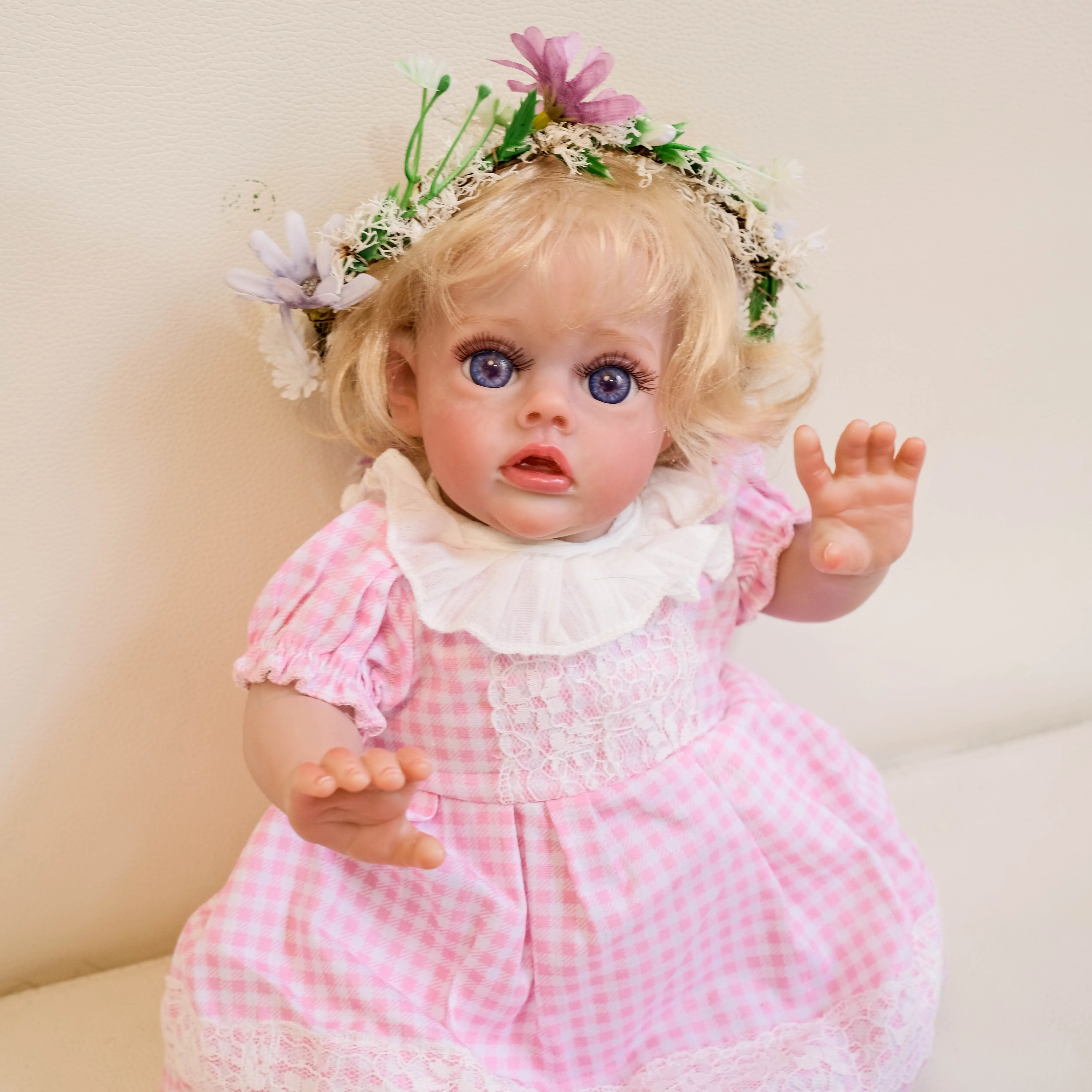 

NPK 12 Inch Reborn Doll Flo Fairy Bebe Girl Lifelike Real Touch Soft Body Mini Cute Doll for Collectors
