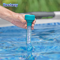 Bestway 58072 Floating Pool Thermometer, Floating Pool Thermometer, Pool Thermometer, Water Thermometer with Cord