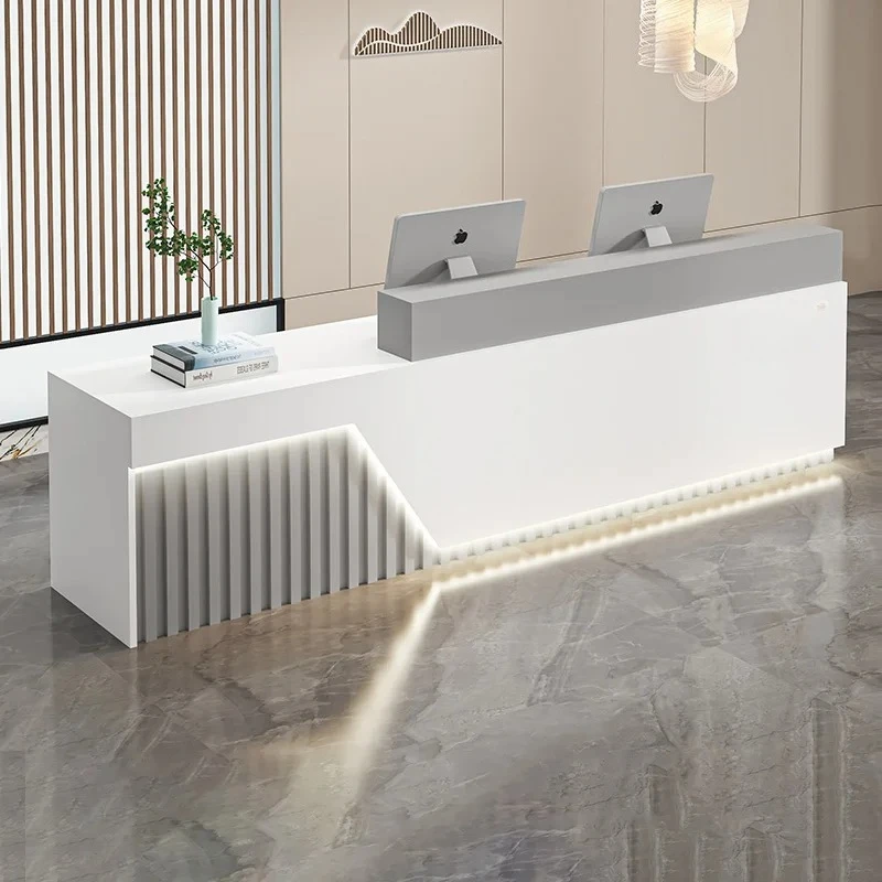 

Cheap Wood Luxury Reception Desks Modern Design Drawer White Reception Desks Best Classic Long Empfangs Tresen Office Furniture