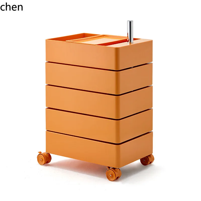 HXL خزانة دوارة متحركة لمستحضرات التجميل وعربة تخزين درج