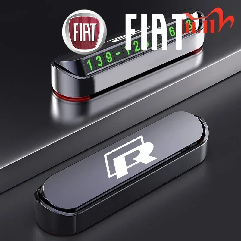 Car Emblem Parking Card Luminous Auto Phone Number Card Plate For VW Volkswagen GTI R Rline Golf Beetle Passat Sharan Jetta