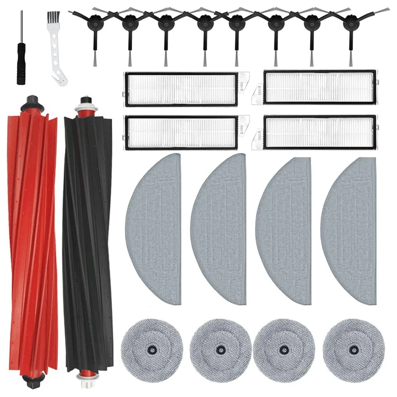 أسطوانة مكنسة كهربائية روبوت ، فرشاة جانبية ، فلاتر Hepa ، وسادات ممسحة ، ملحقات ، Roborock S8 Max Ultra ، S7