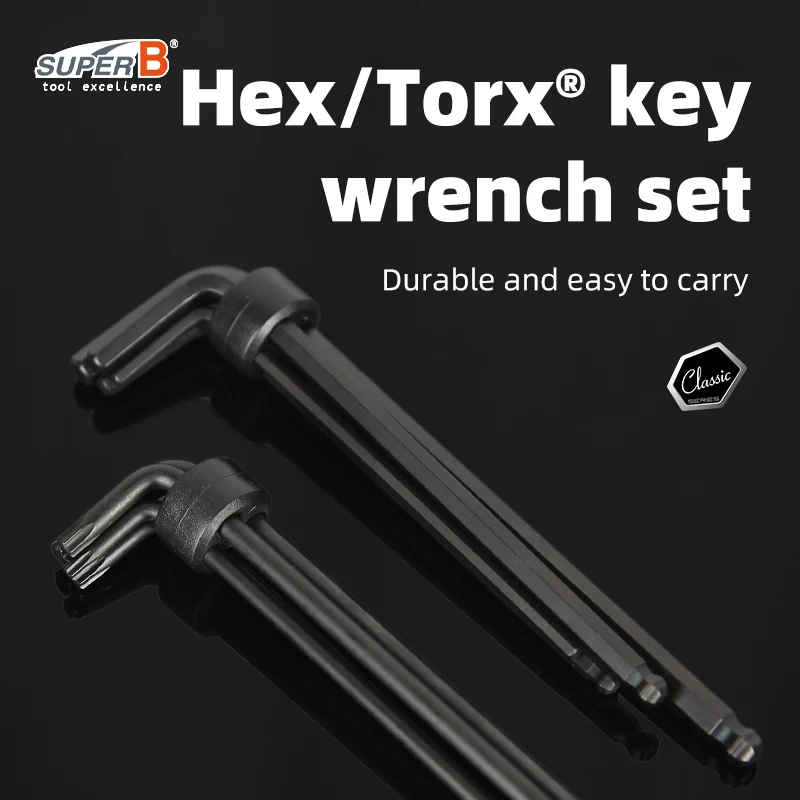 Super b 4 em 1 chave allen torx conjunto mtb bicicleta de estrada 3/4/5/6mm hex chave t15/t20/t25/t30 torx chave ferramenta de reparo de bicicleta
