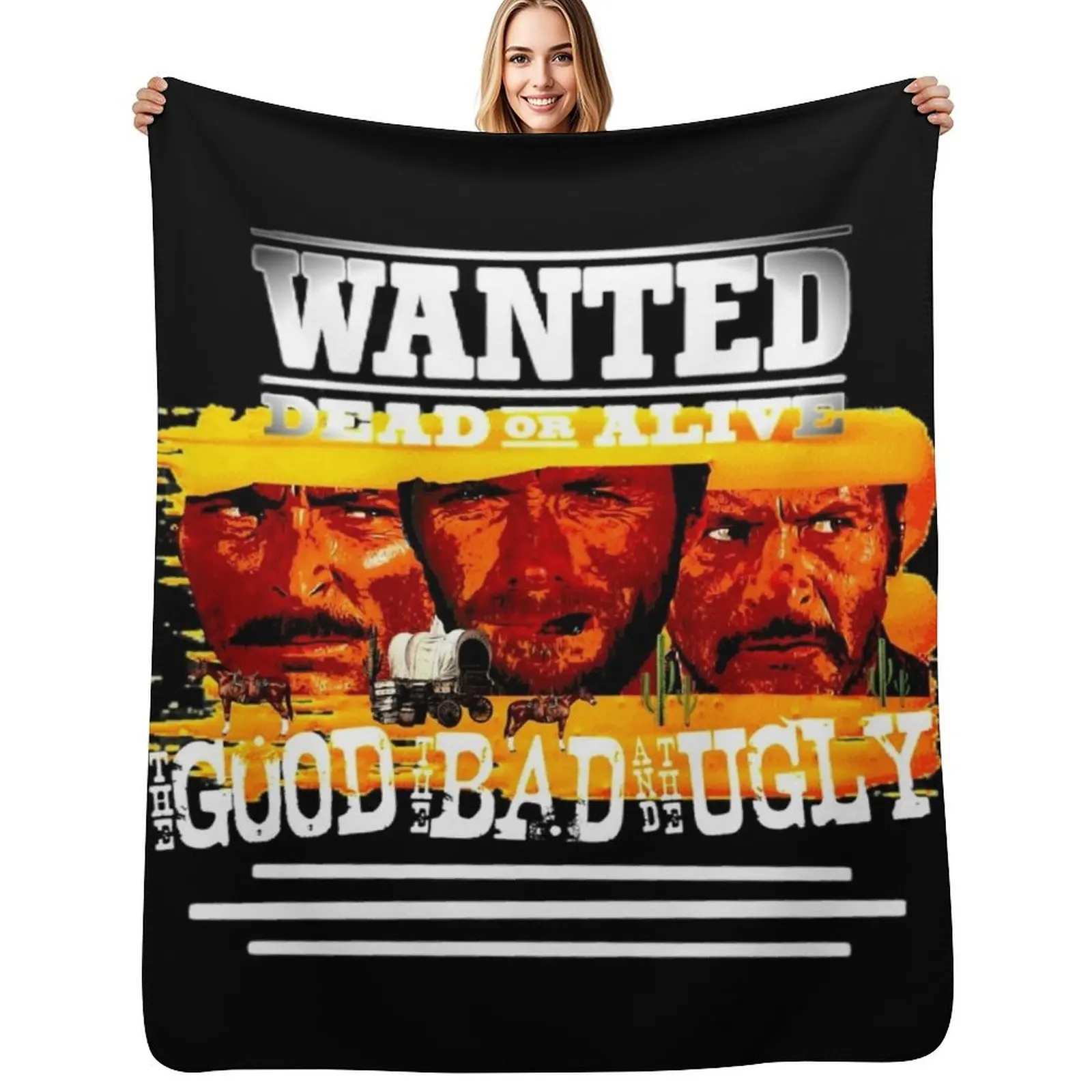 Copy of good the bad and the ugly Throw Blanket Outdoor Soft Blanket for Picnic Beach Camping