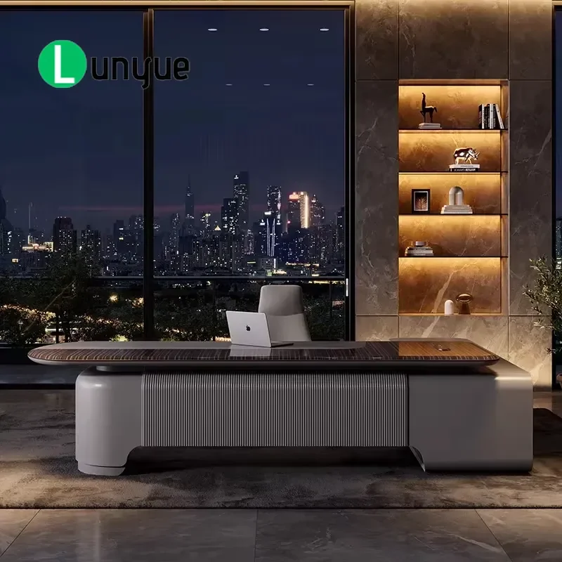 Executive Office Desk Manager CEO Deluxe Large Computer Table Modern Business Furniture for Home Workstation Study Room