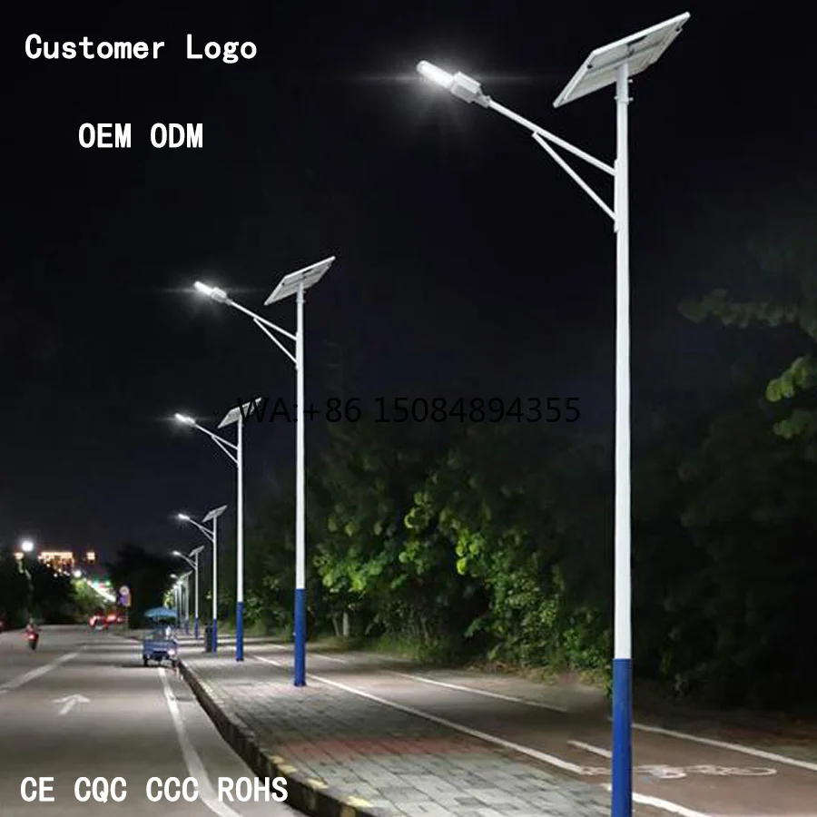 Aluminum IP65 Waterproof Split Monocrystalline 3500K-5000K Outdoor LED Solar Street Light 60W-200W Highway Garden DC 30 Beam