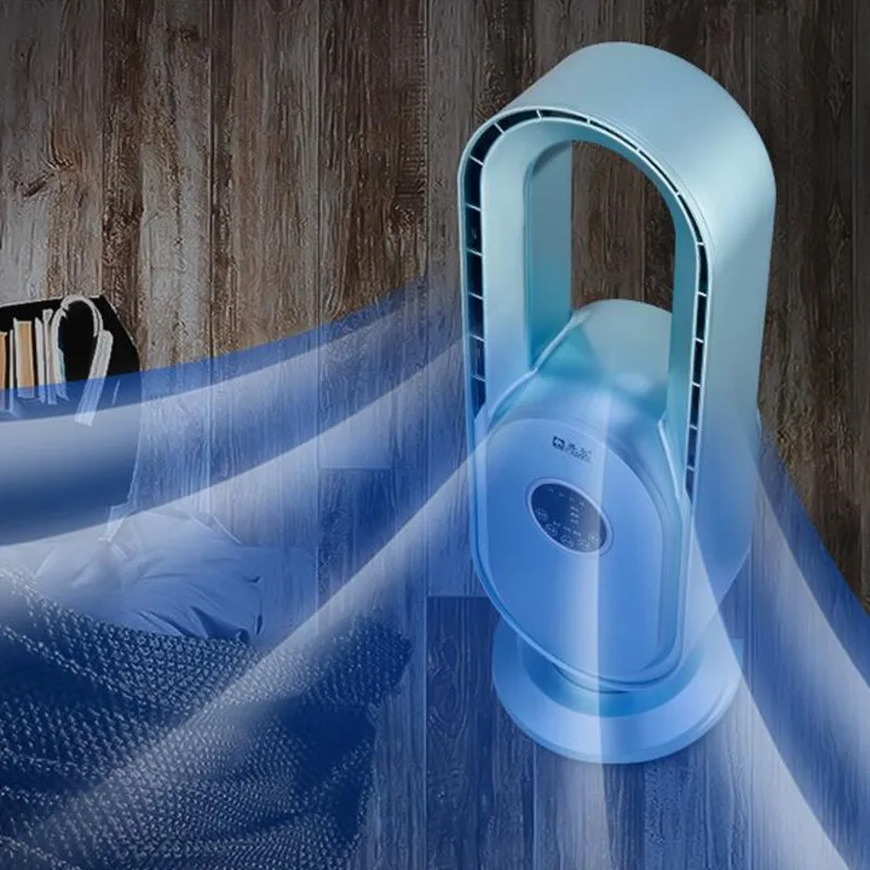 블레이드가없는 팬 플로어 스탠딩 전동 팬 데스크탑 원격 제어 흔들리는 팬 휴대용 에어 컨디셔닝 냉기 팬