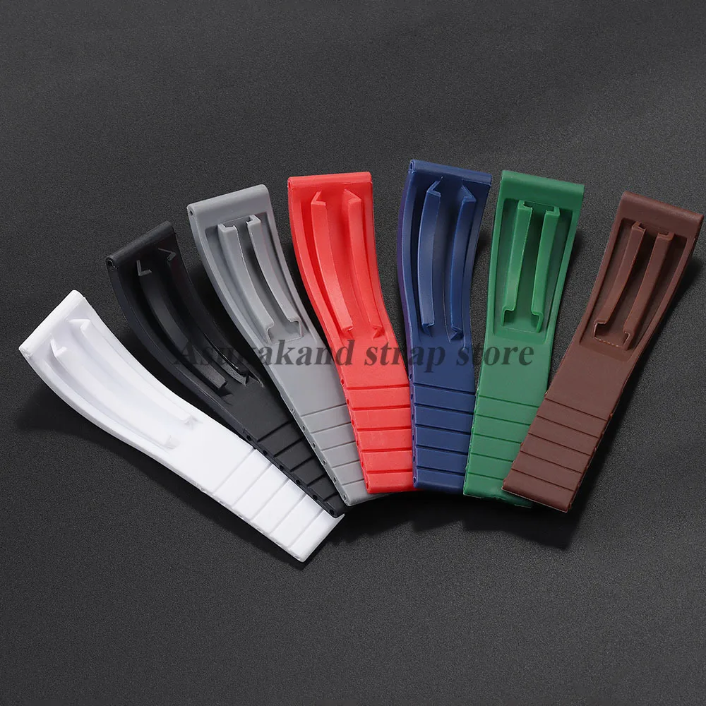 Pulseira de relógio de borracha tpu à prova d'água 20mm para rolex submariner para daytona gmt para água fantasma masculino feminino pulseira de relógio de silicone