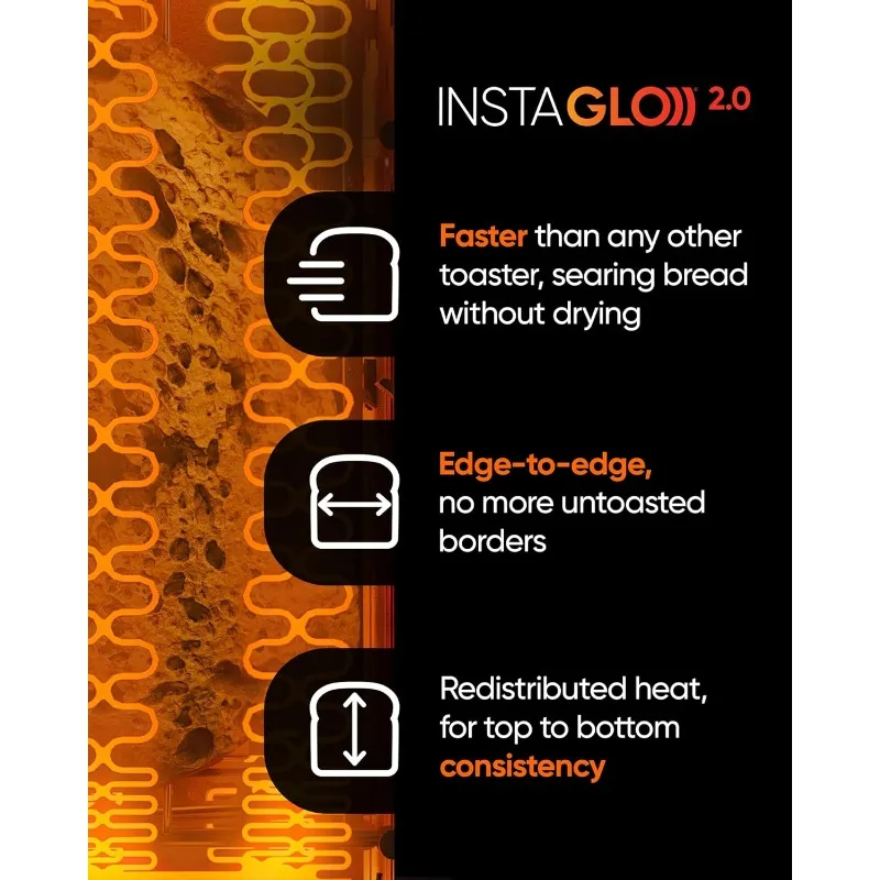 Tostapane touchscreen ad alta velocità Revolution R180 Connect B, tostapane intelligente a 2 fette con tecnologia InstaGLO brevettata