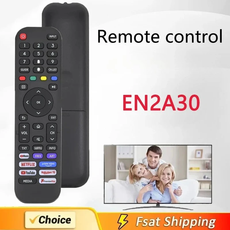 Control Remoto Universal para Todos los Televisores Hisense, Reemplazo de Control Remoto para Smart TV Hisense 4K UHD Android con Netflix Prime