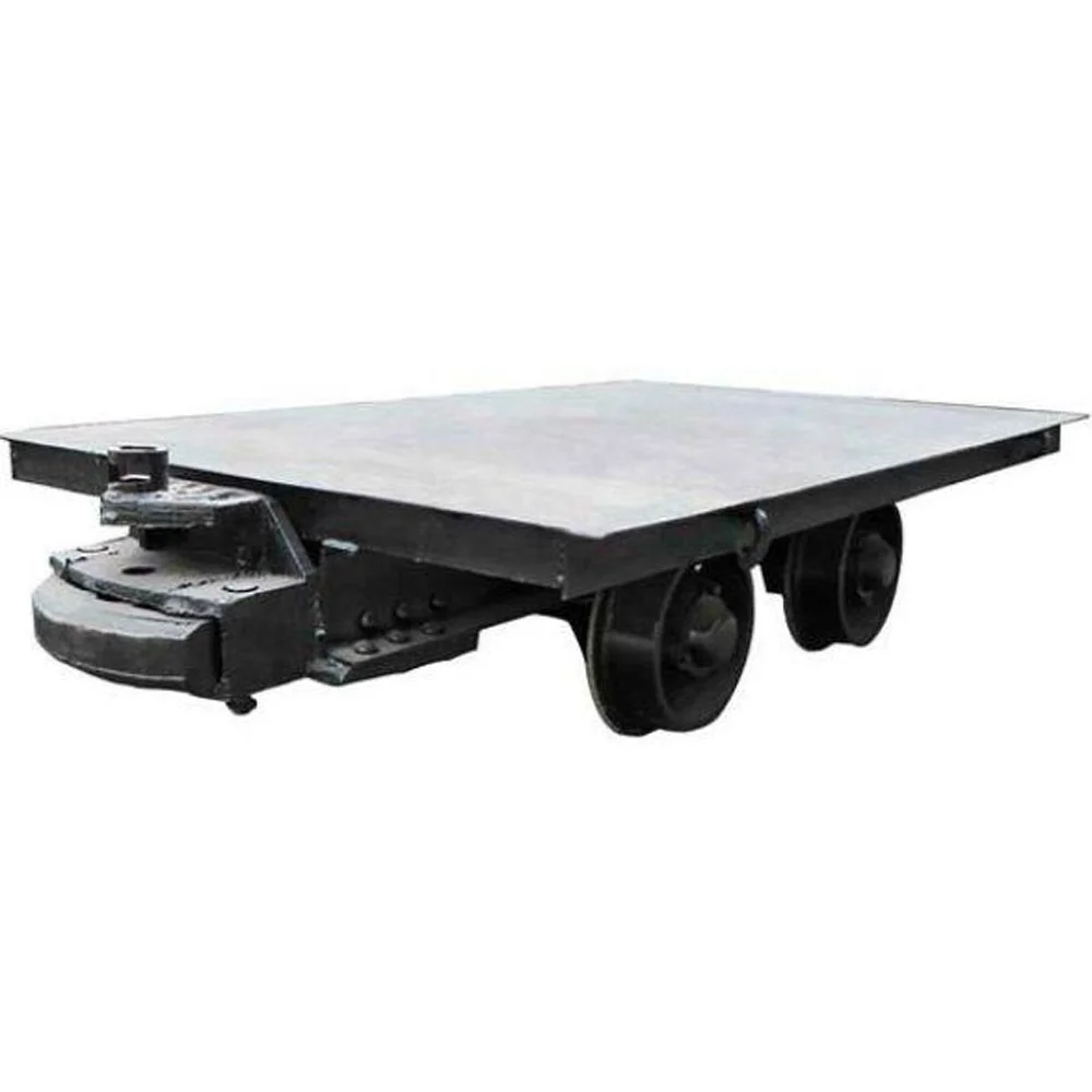 

High Quality Flat Mining Car Coal Mine Wagon Rail Ore Cart Transfer Rail Flat Car Coal Mine Cart Wagon Price