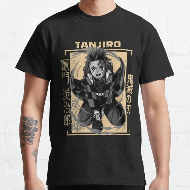 

Cute Anime Demon Slayer - Tanjiro Kamado manga Graphic T Shirts 100% cotton large size Adult S-6XL