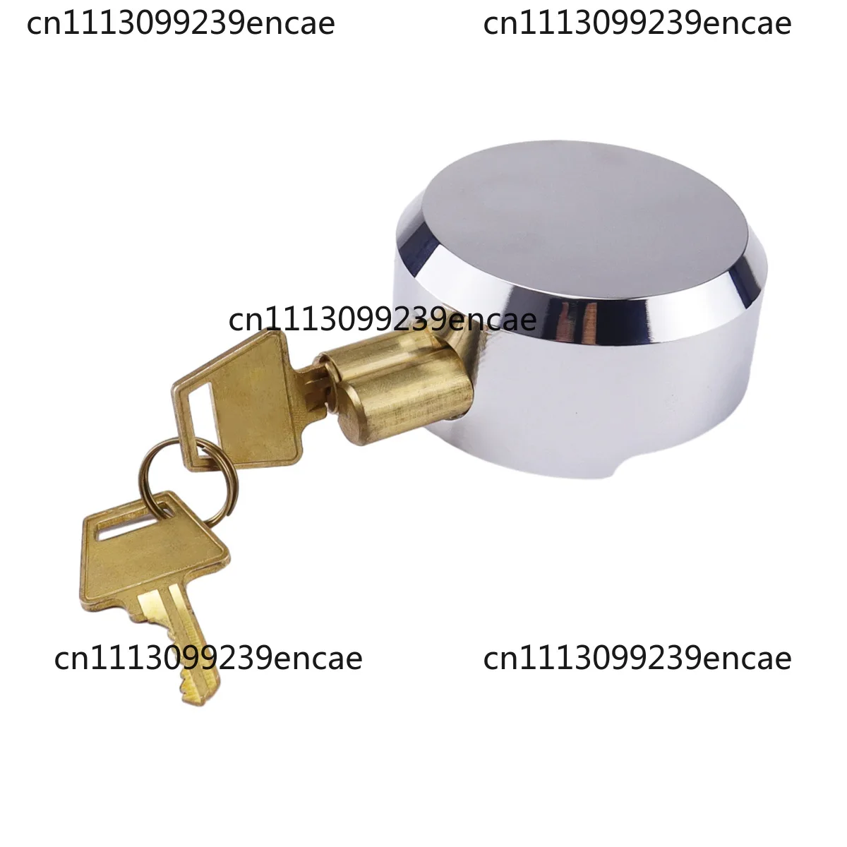 Hidden Detachable Padlock, Heavy-duty Solid Steel Chrome Plated Trailer Door Lock With 2 Keys