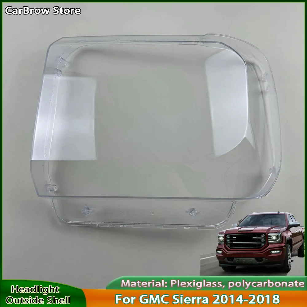 

Автозапчасти для корпуса фар для GMC Sierra 2014 2015 2016 2017 2018, крышка передней фары, прозрачная маска, абажур