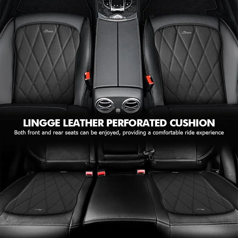Cojín elevador transpirable antideslizante perforado de cuero para asiento de coche, para Honda Jsracing Civic Accord CRV BRV HRV Fit Odyssey City