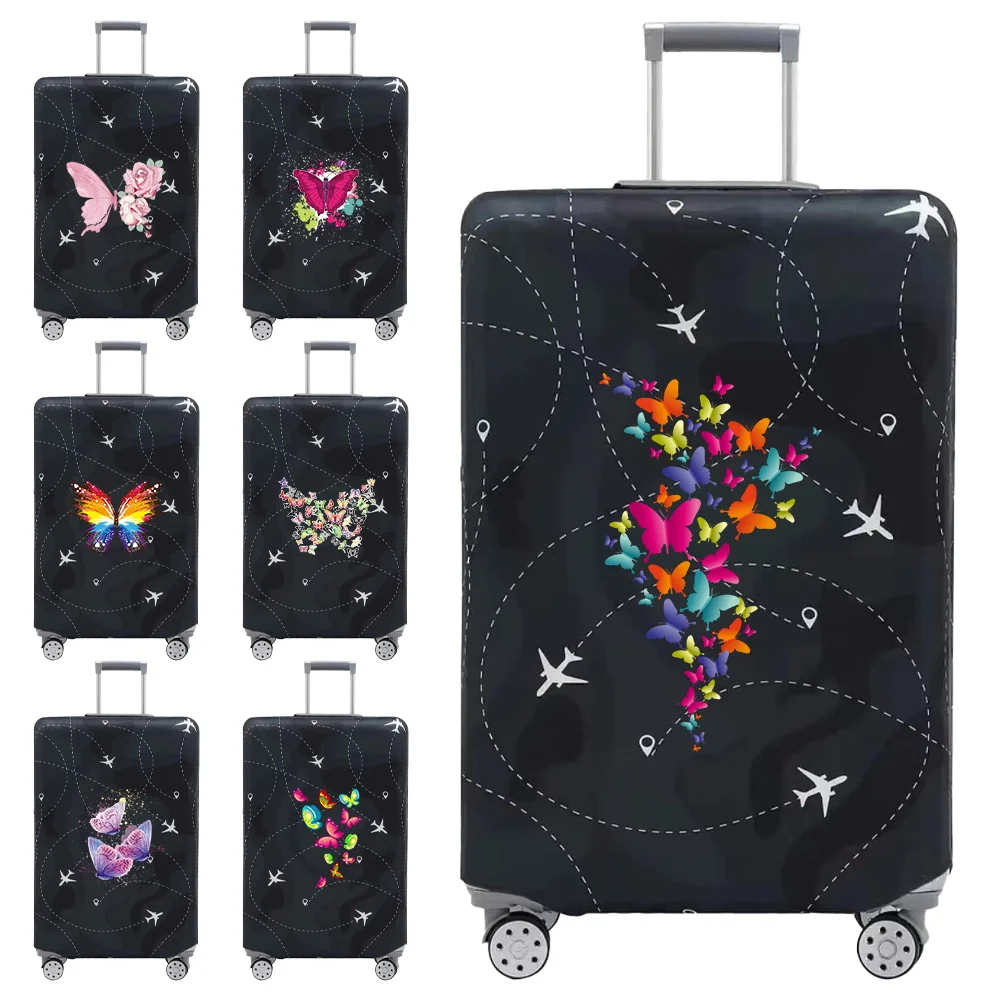 

Luggage Cover Travel Bag Protective Cover Stretch Dustproof Luggage Cover Butterfly Pattern 18-32 Inch Travel Accessories