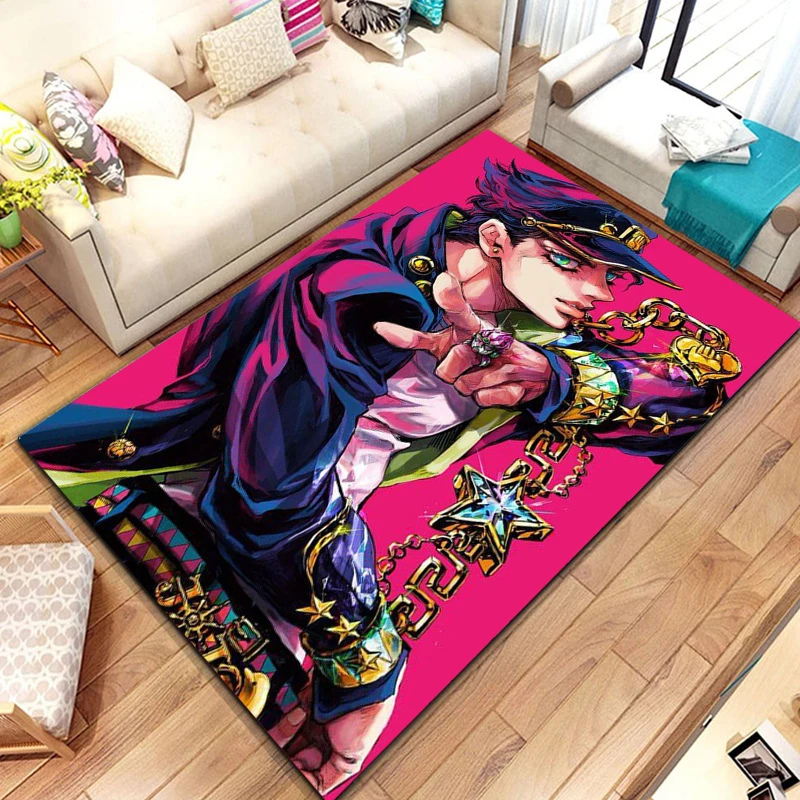 15 Sizes JoJo-Bizarre-Adventure Pattern Rug Carpet for Living Room Bathroom Mat Creative Doormat Carpet for Bedroom Home Decor