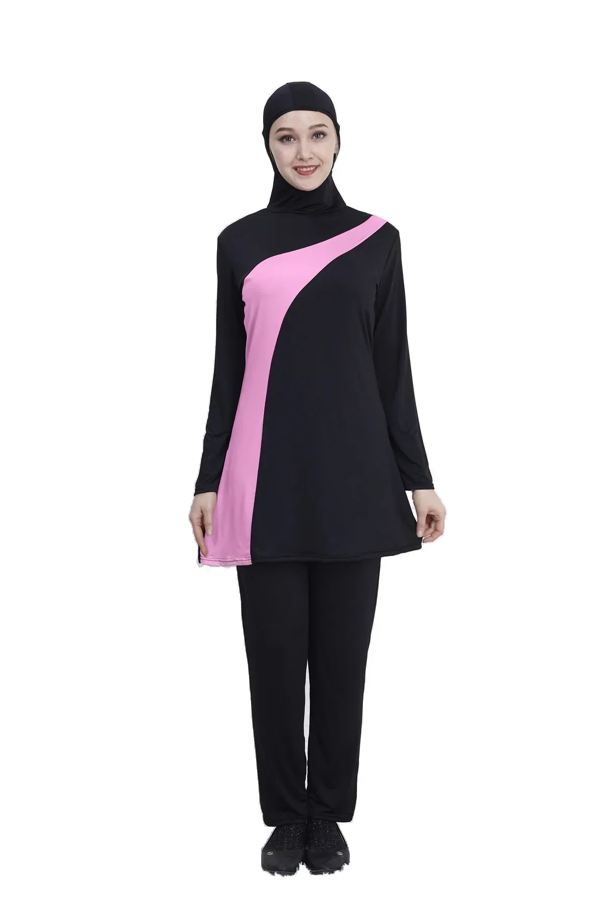 Costumi da bagno Delle Donne Islamico musulmano con cappuccio Costumi Da Bagno 2 Pezzo del Vestito Hijab Costume Da Bagno Modest Nuotata Surf Usura