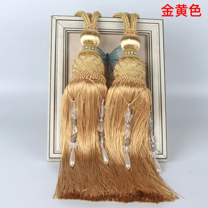 High End Curtains for Living Dining Room Bedroom Hanging Ball Hanging Tassel  Accessories High-quality Curtain Binding Rope
