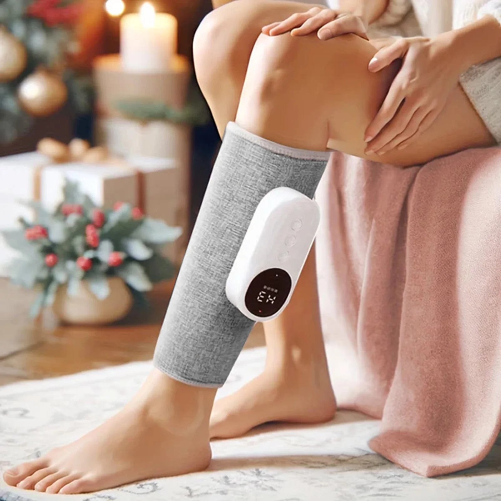 

Electric Heating Leg Massager Promote Blood Circulation Heated Leg Massager Foot Care Gift for Friends Family Members
