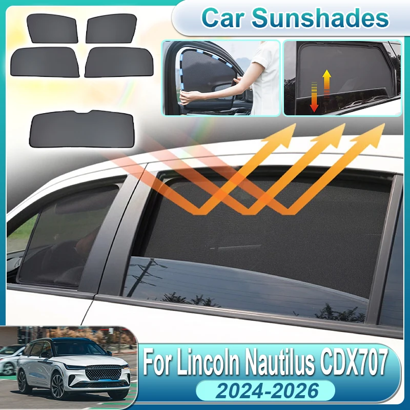 

For Lincoln Nautilus 2024 2025 2026 CDX707 Car Side Window Sunshade Magnetic Curtain Front Windshield Sun Visor Cover Accesorios
