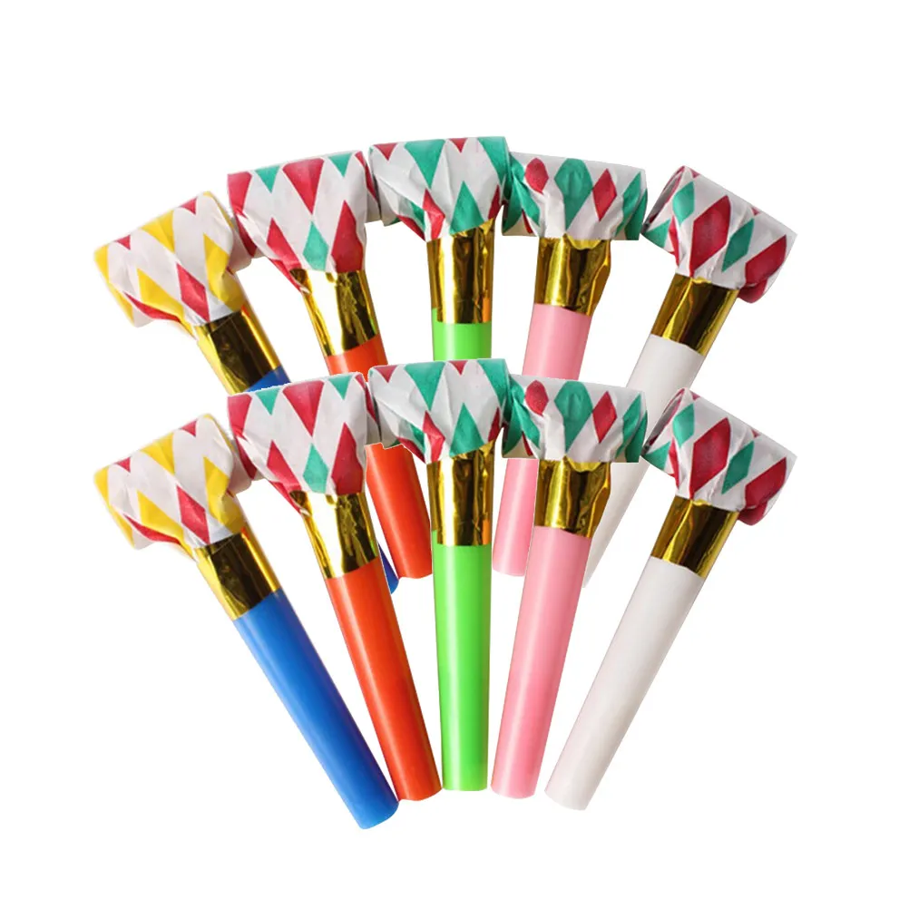 

50Pcs Blow Dragon Party Whistles Random Color Loud Noise Holiday Birthday Wedding Party Favor Blowouts