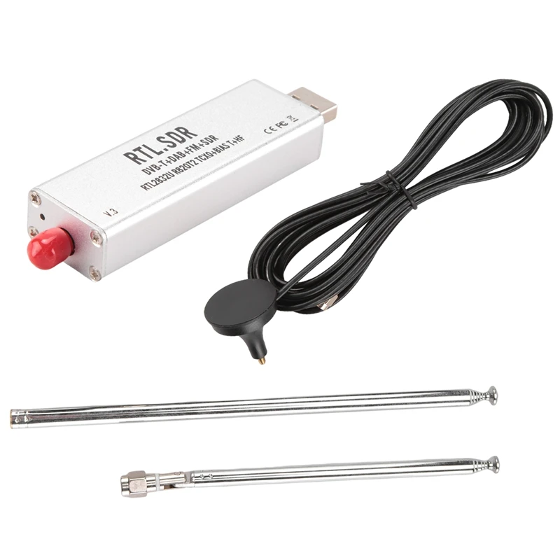 Y16A RTL-SDR R820T2 V3 RTL2832U Tuner + Telescopic Antenna Tuner + Antenna Base