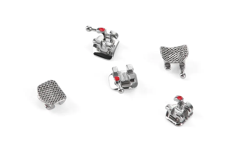 10 Packungen AZDENT Zahnspangen Kieferorthopädische Zahnspangen Plus Metall Mini Standard Mesh Base Roth/MBT 0,022/0,018 Haken 3-4-5 20 Stück/Packung – Detail 8