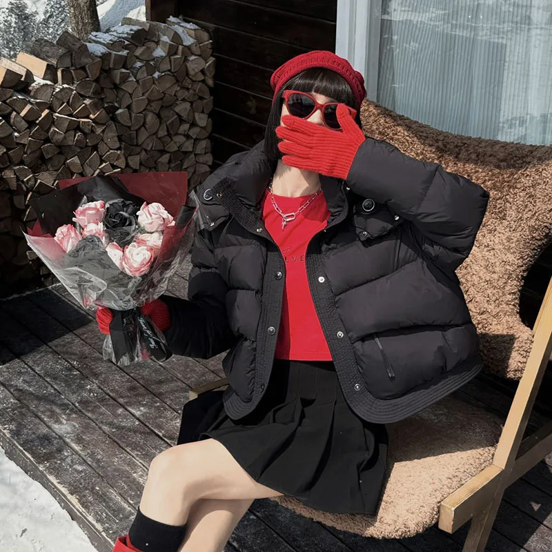 Frauen Parker 2025, Neue Winter Verdickte Unten Jacken Frauen Temperament Kurze Frauen Unten Jacken Weiße Ente Unten frauen Mantel h570