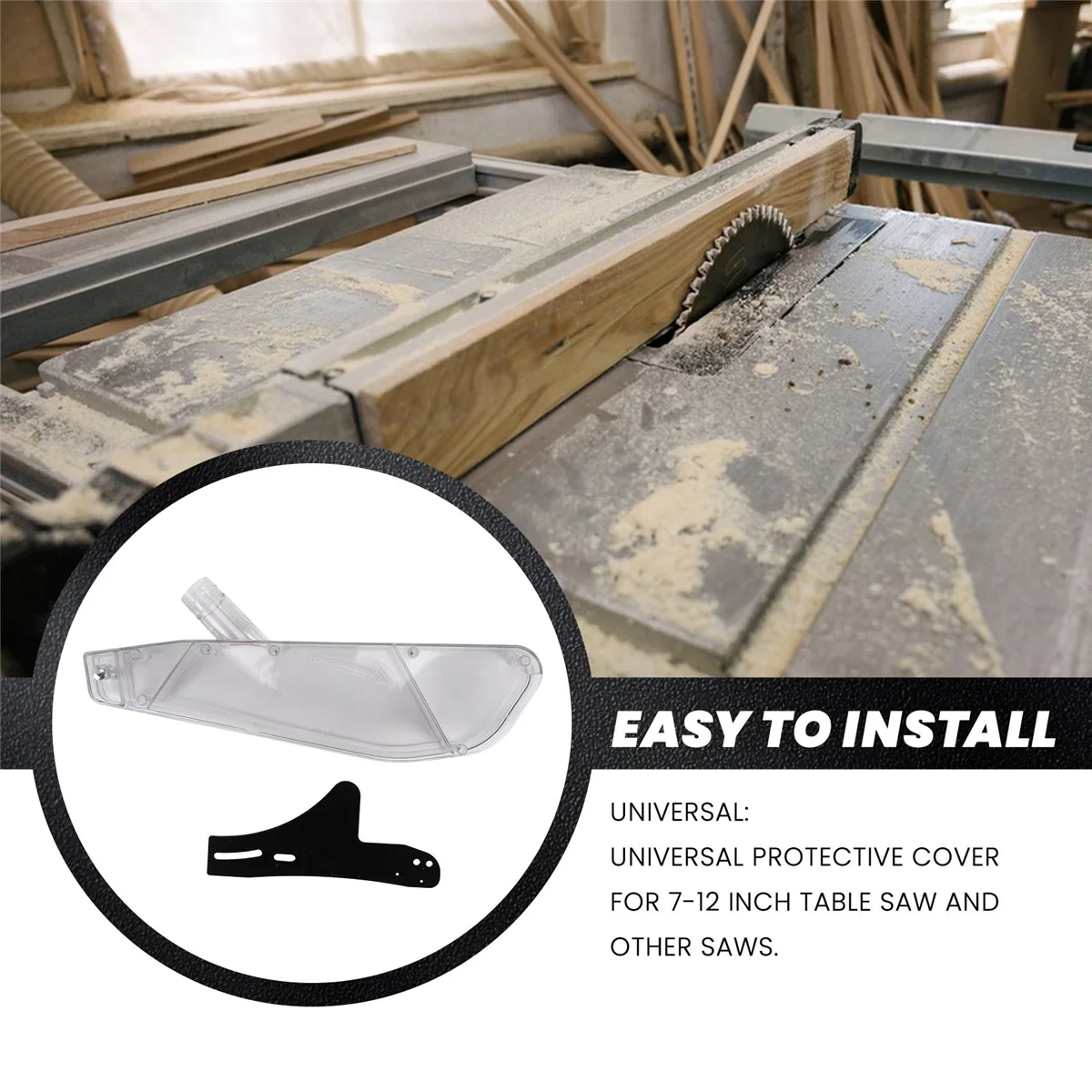 스탠드 테이블 톱 보호 커버, 먼지 방지 케이스, 투명 플라스틱 가드, 범용 디스펜싱 나이프, 10 인치