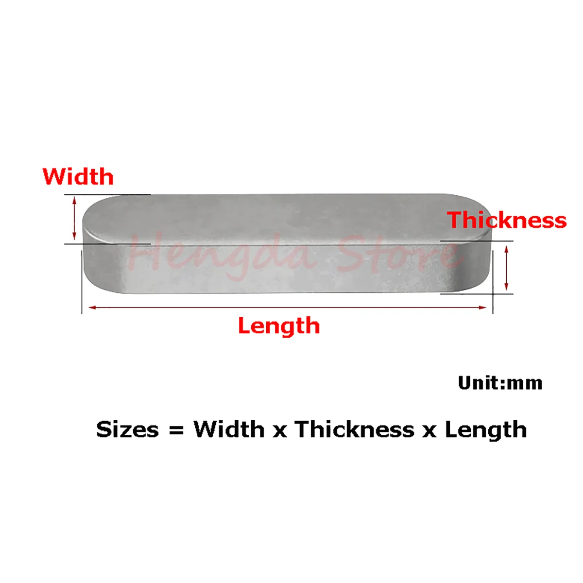 Parallel Key 45# Steel Hardened M3 M4 M5 M6 M8 M10 M12 M14 M16 M20 GB1096 Round Ended Drive Shaft Flat Keyway Pin Length 6-120mm